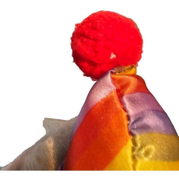 FTDA Teddy Bear Vtg 1986 Tan Rainbow Pride Ears Feet Stuffed Animal Plush Toy - Picture 8 of 14